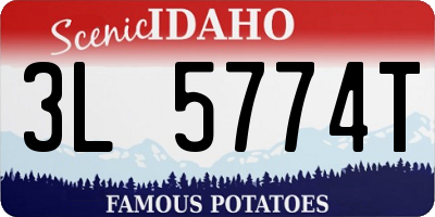 ID license plate 3L5774T
