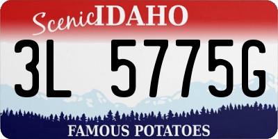 ID license plate 3L5775G
