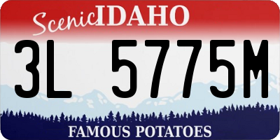ID license plate 3L5775M