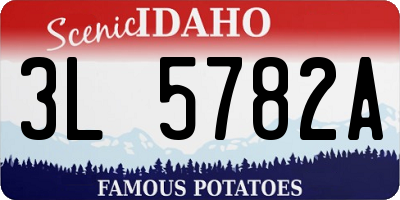 ID license plate 3L5782A