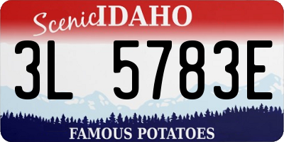 ID license plate 3L5783E