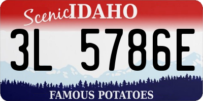 ID license plate 3L5786E