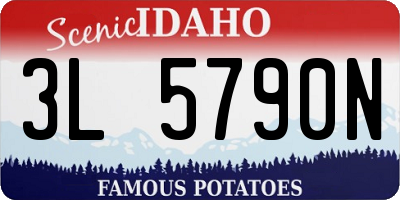 ID license plate 3L5790N