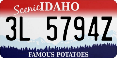 ID license plate 3L5794Z
