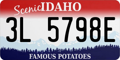 ID license plate 3L5798E