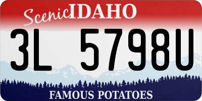 ID license plate 3L5798U