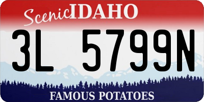 ID license plate 3L5799N