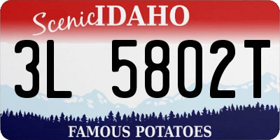ID license plate 3L5802T