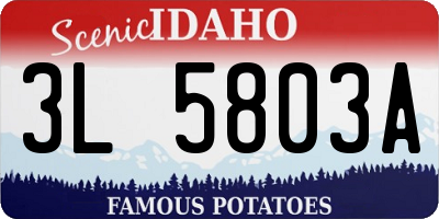 ID license plate 3L5803A