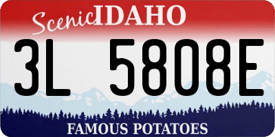 ID license plate 3L5808E