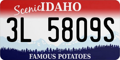 ID license plate 3L5809S