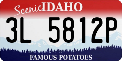 ID license plate 3L5812P