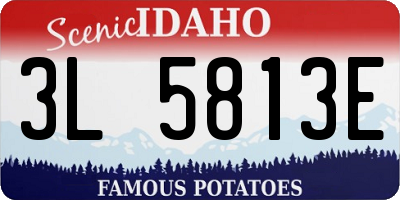 ID license plate 3L5813E