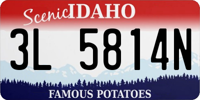 ID license plate 3L5814N
