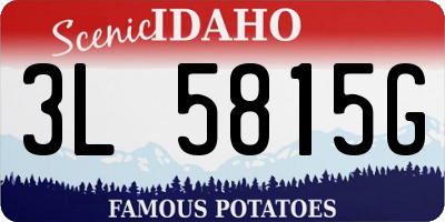 ID license plate 3L5815G