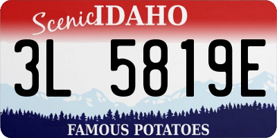 ID license plate 3L5819E
