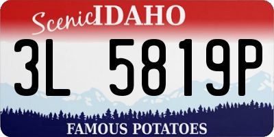 ID license plate 3L5819P
