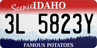 ID license plate 3L5823Y