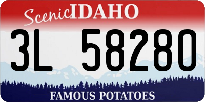 ID license plate 3L5828O
