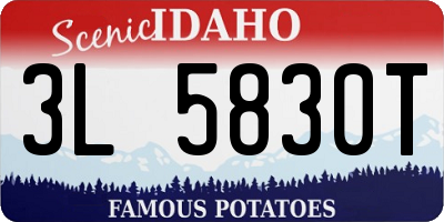 ID license plate 3L5830T