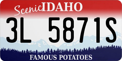 ID license plate 3L5871S