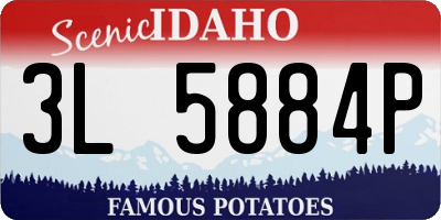 ID license plate 3L5884P