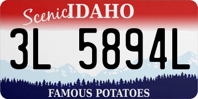 ID license plate 3L5894L
