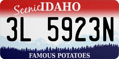 ID license plate 3L5923N