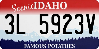 ID license plate 3L5923V