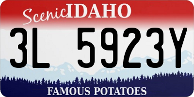 ID license plate 3L5923Y