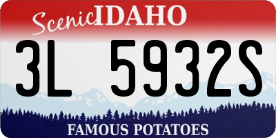 ID license plate 3L5932S