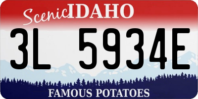 ID license plate 3L5934E