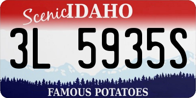 ID license plate 3L5935S