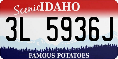 ID license plate 3L5936J