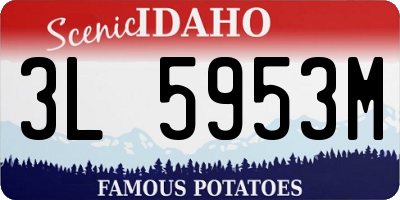 ID license plate 3L5953M