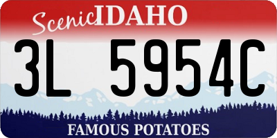 ID license plate 3L5954C