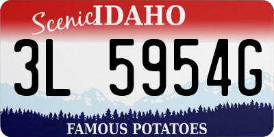 ID license plate 3L5954G