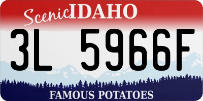 ID license plate 3L5966F