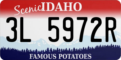 ID license plate 3L5972R