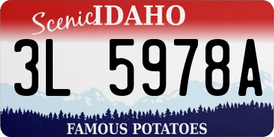 ID license plate 3L5978A