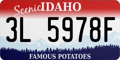 ID license plate 3L5978F