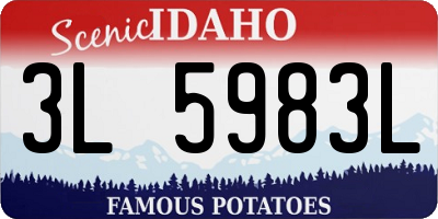 ID license plate 3L5983L