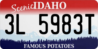 ID license plate 3L5983T