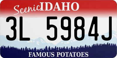 ID license plate 3L5984J