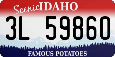 ID license plate 3L5986O