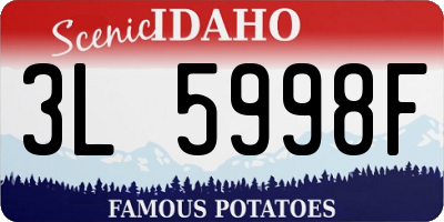 ID license plate 3L5998F