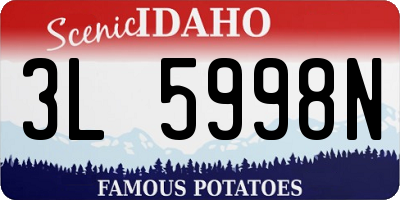 ID license plate 3L5998N