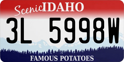 ID license plate 3L5998W