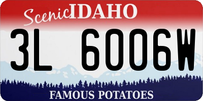 ID license plate 3L6006W