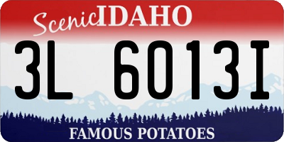 ID license plate 3L6013I